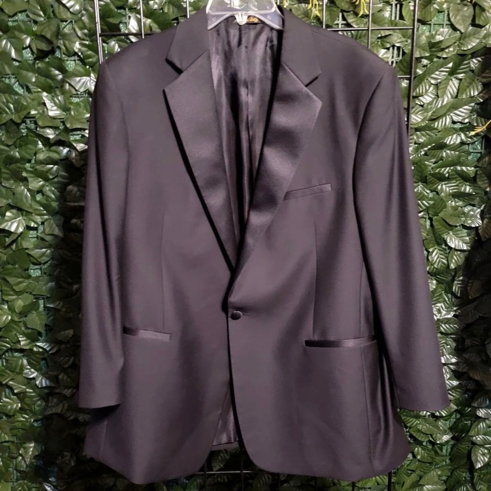Chiari Mens Blazer One Button Black Wool Italy Sport Coat 42 (M) Jacket